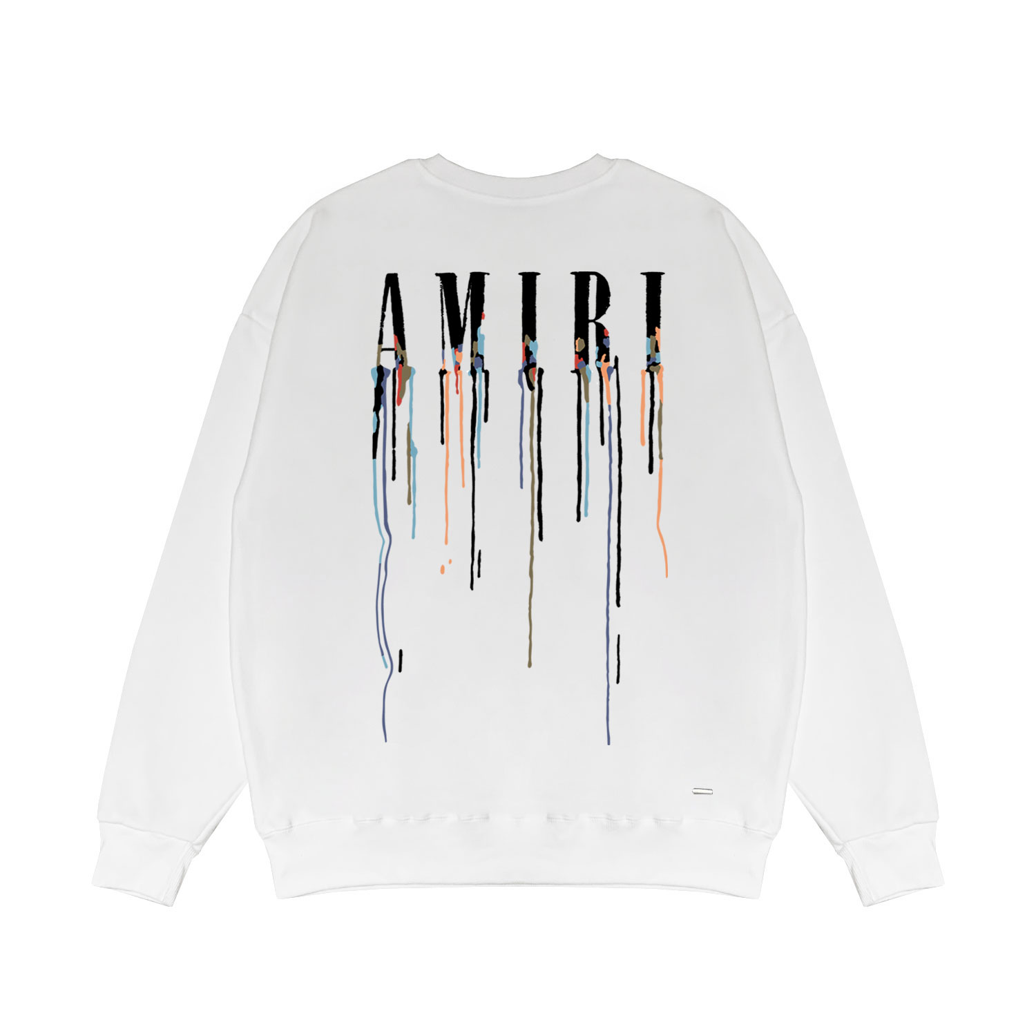 Best Replica Colorful drop letter print round neck sweatshirt - Colareps