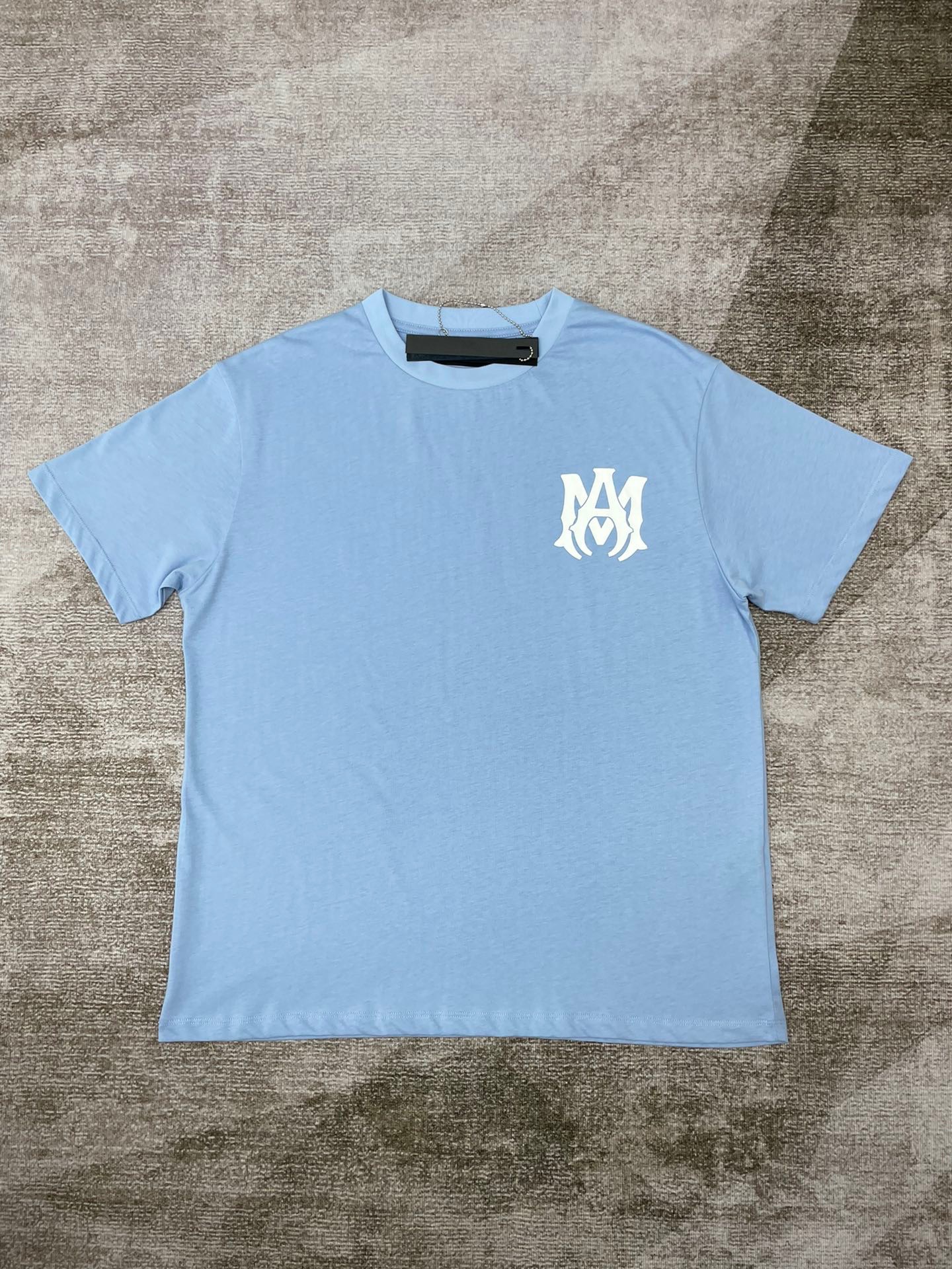 Best Replica 1:1 quality version Basic Letter tee Light Blue - Colareps