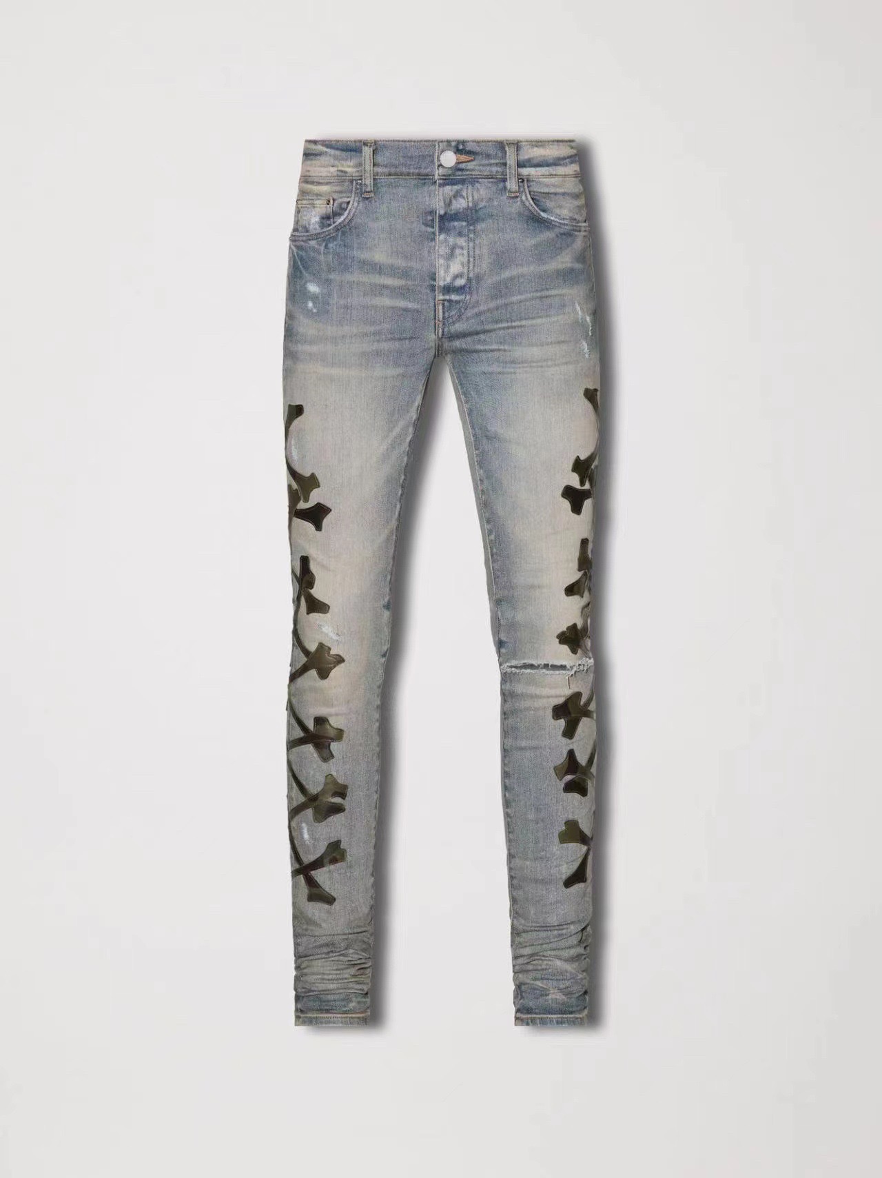 Best Replica Amiri Jeans Replica Camo bone patch - Colareps