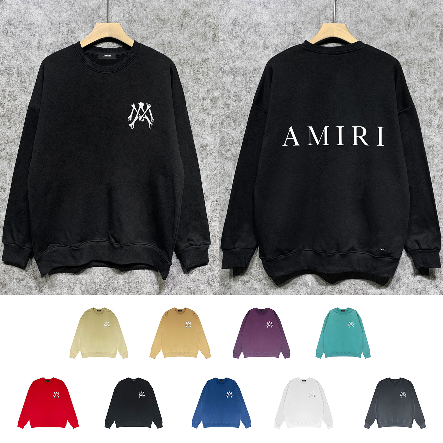 Best Replica Bone letter print round neck sweatshirt - Colareps