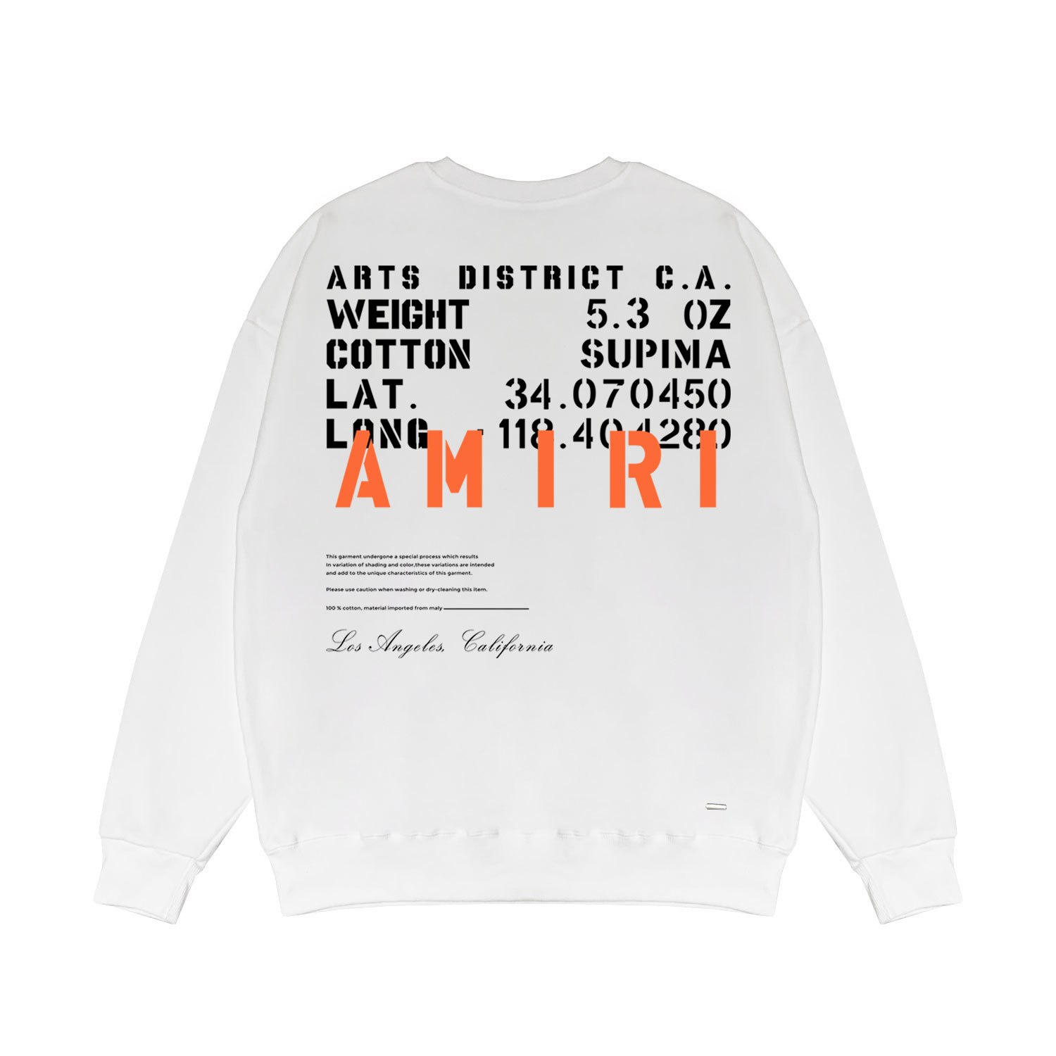 Best Replica Orange letters short slogan print round neck sweatshirt - Colareps