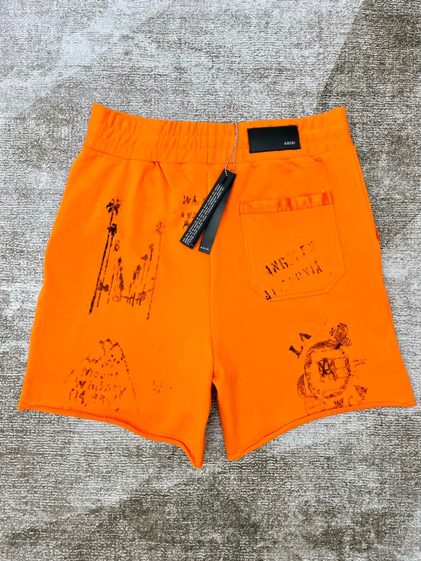 Best Replica 1:1 quality version Graffiti style large letter shorts orange - Colareps