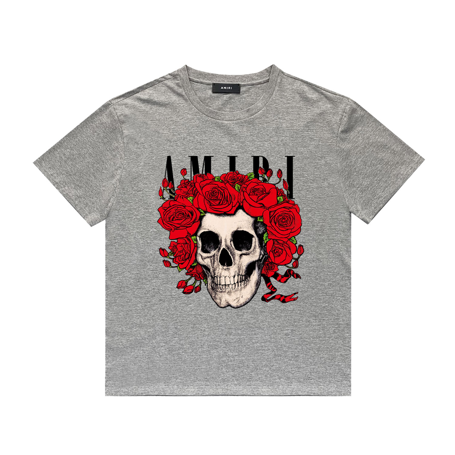 Best Replica Rose skull print tee 18 colors - Colareps