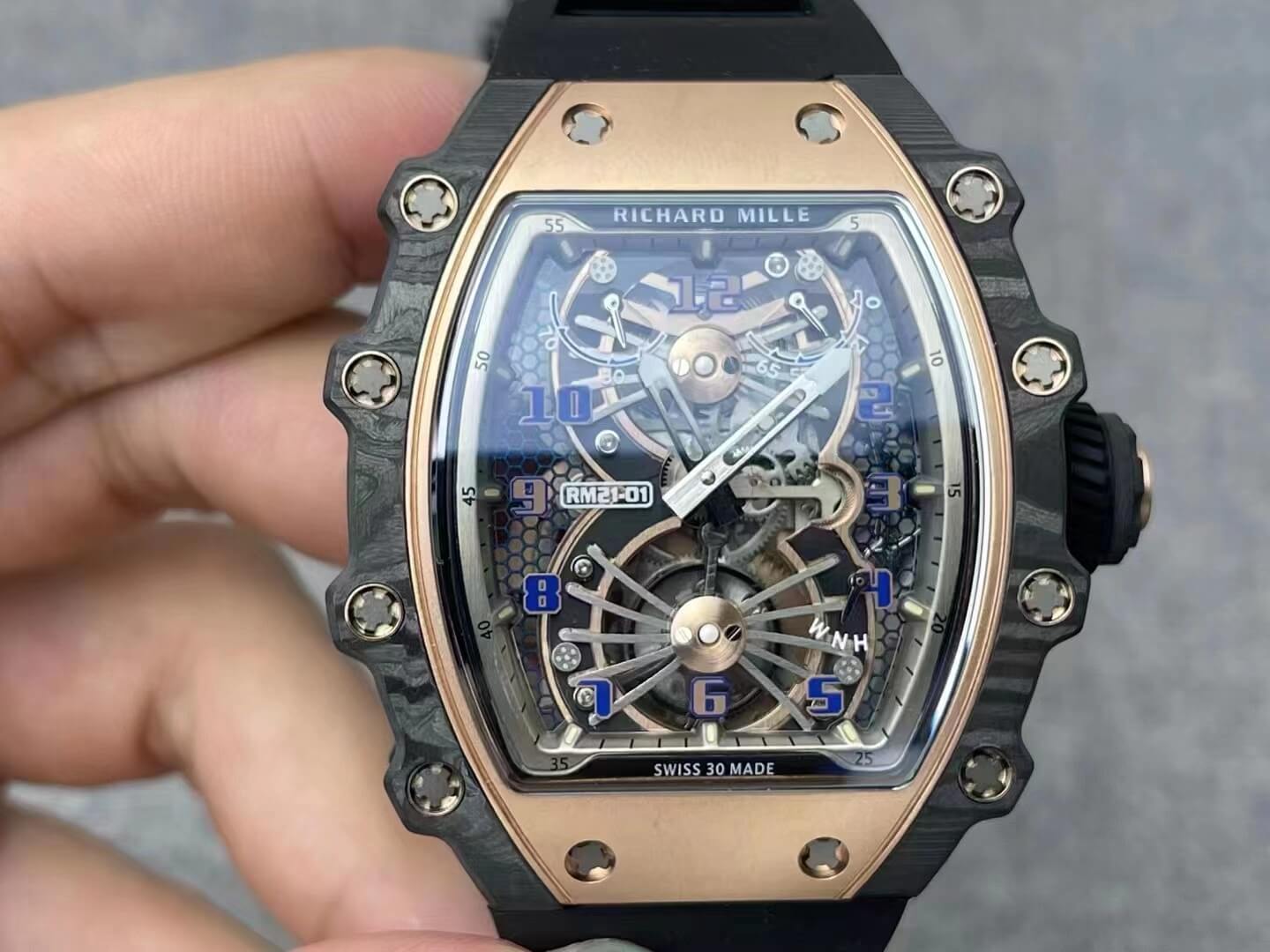 Replica Richard Mille RM21-01 1:1 Best Edition RM Factory Tourbillon Skeleton Dial
