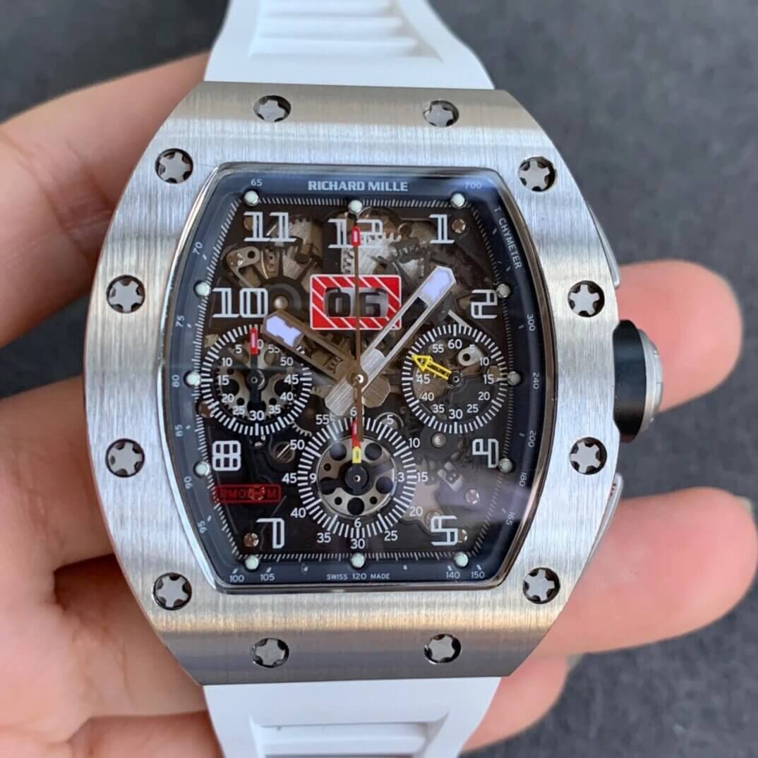 Replica Richard Mille RM11 1:1 Best Edition KV Factory Titanium White Strap