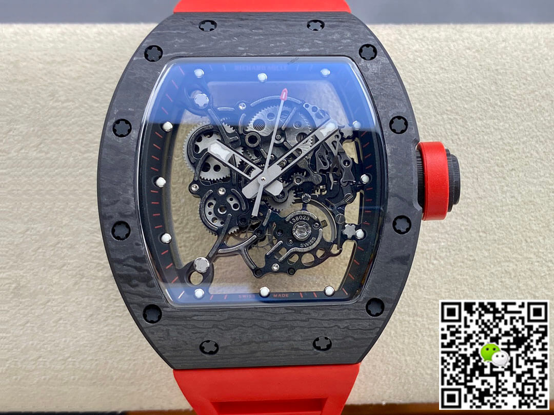 Best Replica Replica Richard Mille RM-055 1:1 Best Edition BBR Factory Red Strap - Colareps