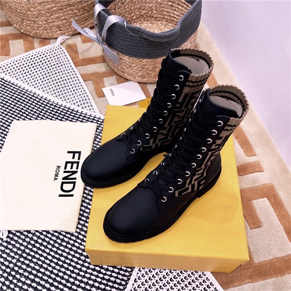 Best Replica fendi Rockoko FF combat boots replica shoes - Colareps