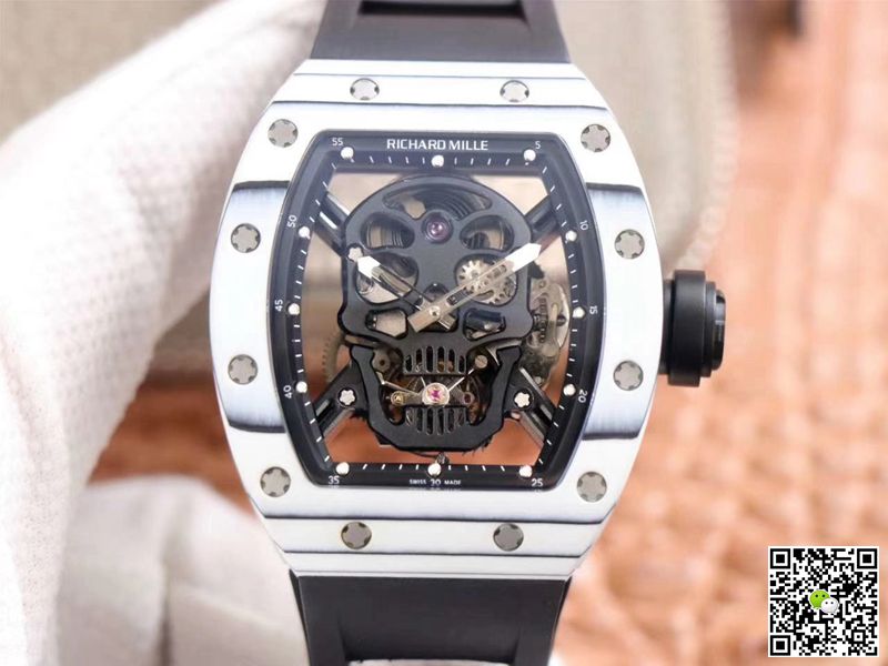 Best Replica Replica Richard Mille RM052-01 1:1 Best Edition JB Factory White Ceramic Swiss Tourbillon - Colareps