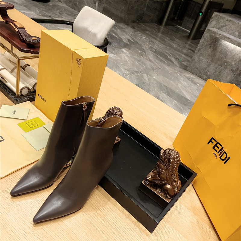 Best Replica fendi pointed toe high heel ankle boots - Colareps