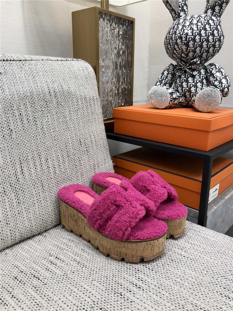 Best Replica Hermes Birkin Replica Teddy Fur Slippers - Colareps