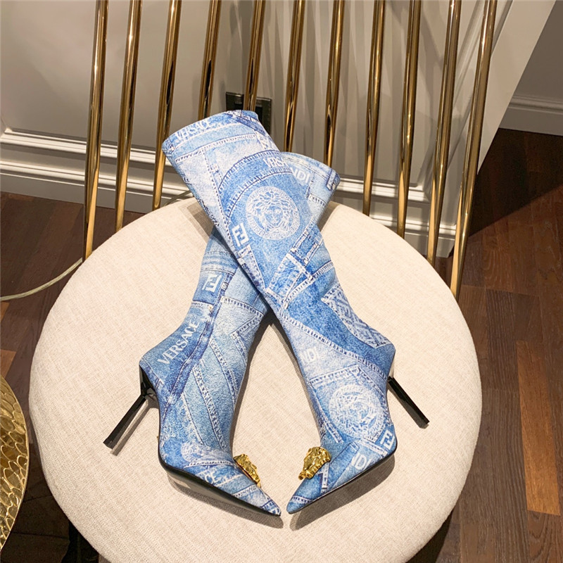 Best Replica fendi x versace FF logo boots - Colareps