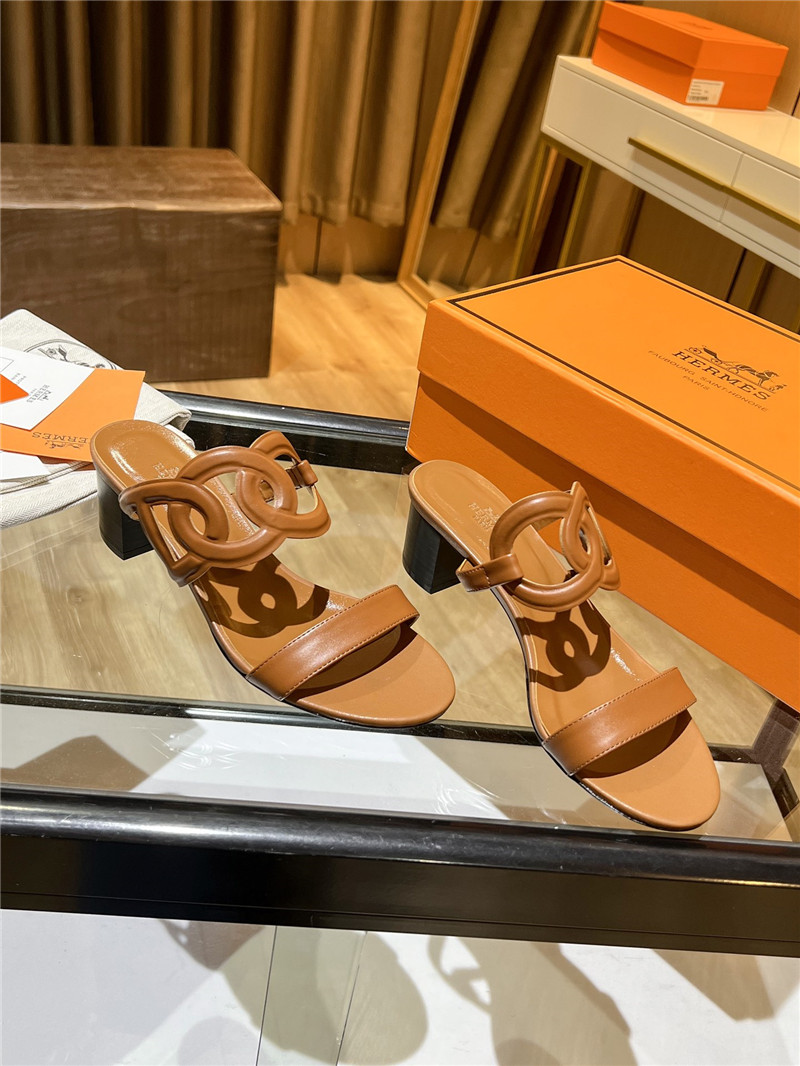 Best Replica Hermes Sandals Dupe chunky heel sandals - Colareps
