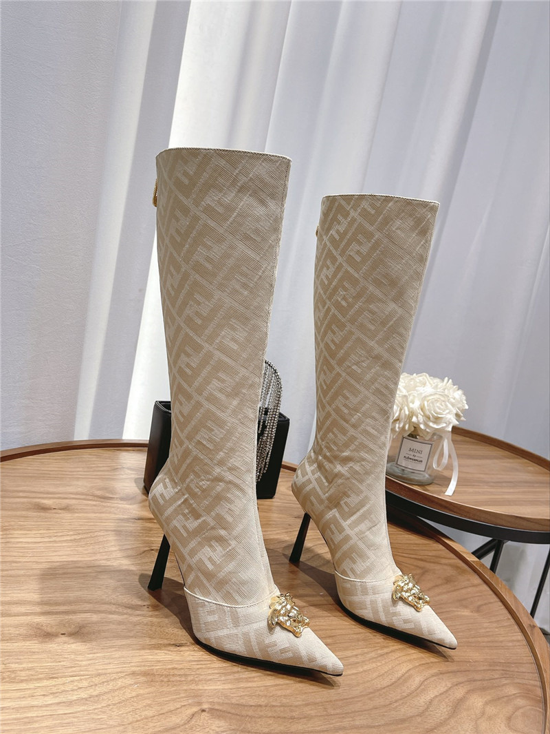 Best Replica Versace Fendace FF Jacquard Boots - Colareps