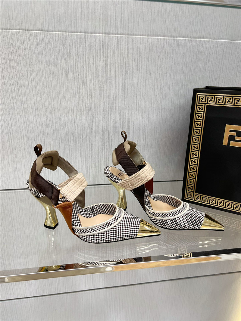 Best Replica fendi classic houndstooth jacquard pumps - Colareps