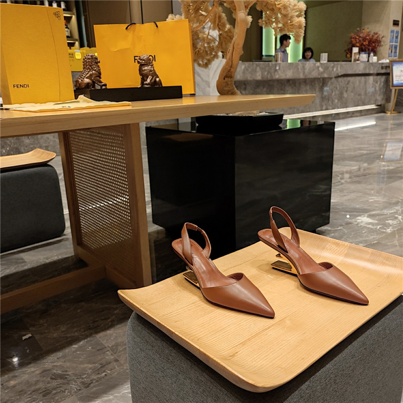 Best Replica Fendi Dupes back strap toe high heels - Colareps