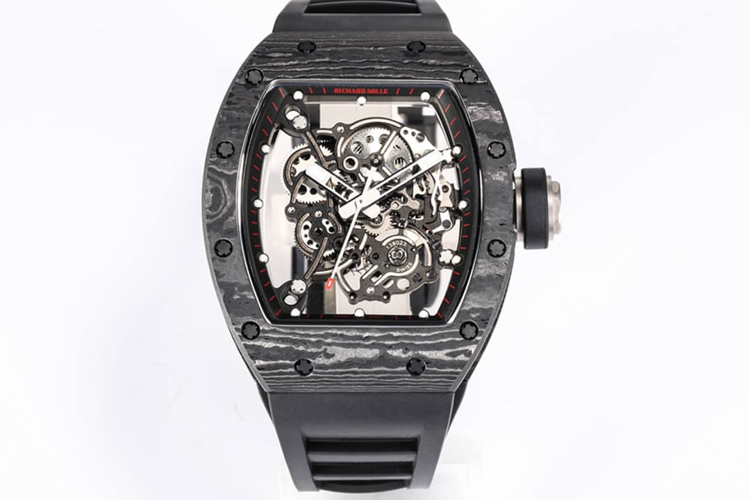 Replica Richard Mille RM055 NTPT 1:1 Best Edition BBR Factory Black Carbon Fiber Dial