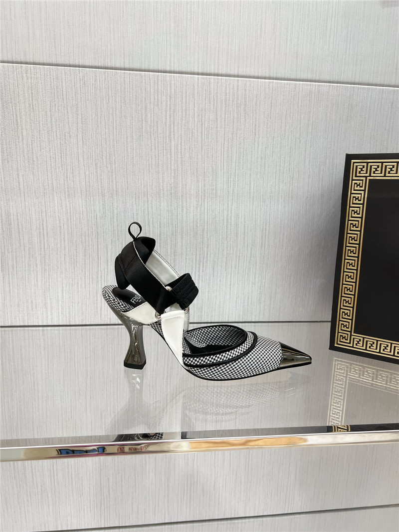 Best Replica fendi classic houndstooth jacquard pumps - Colareps