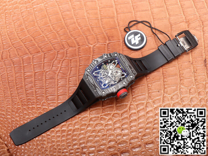 Replica Richard Mille RM35-02 1:1 Best Edition ZF Factory Carbon Fiber Case
