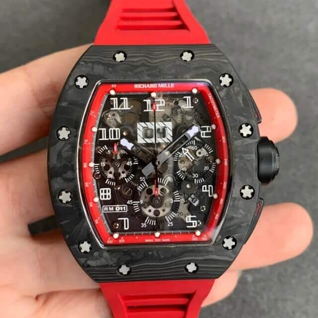 Replica Richard Mille RM-011 1:1 Best Edition KV Factory V2 Black Forged Carbon Case
