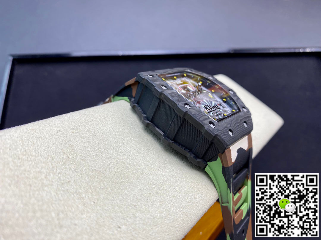 Replica Richard Mille RM-011 1:1 Best Edition KV Factory V2 Carbon Fiber Camo Strap
