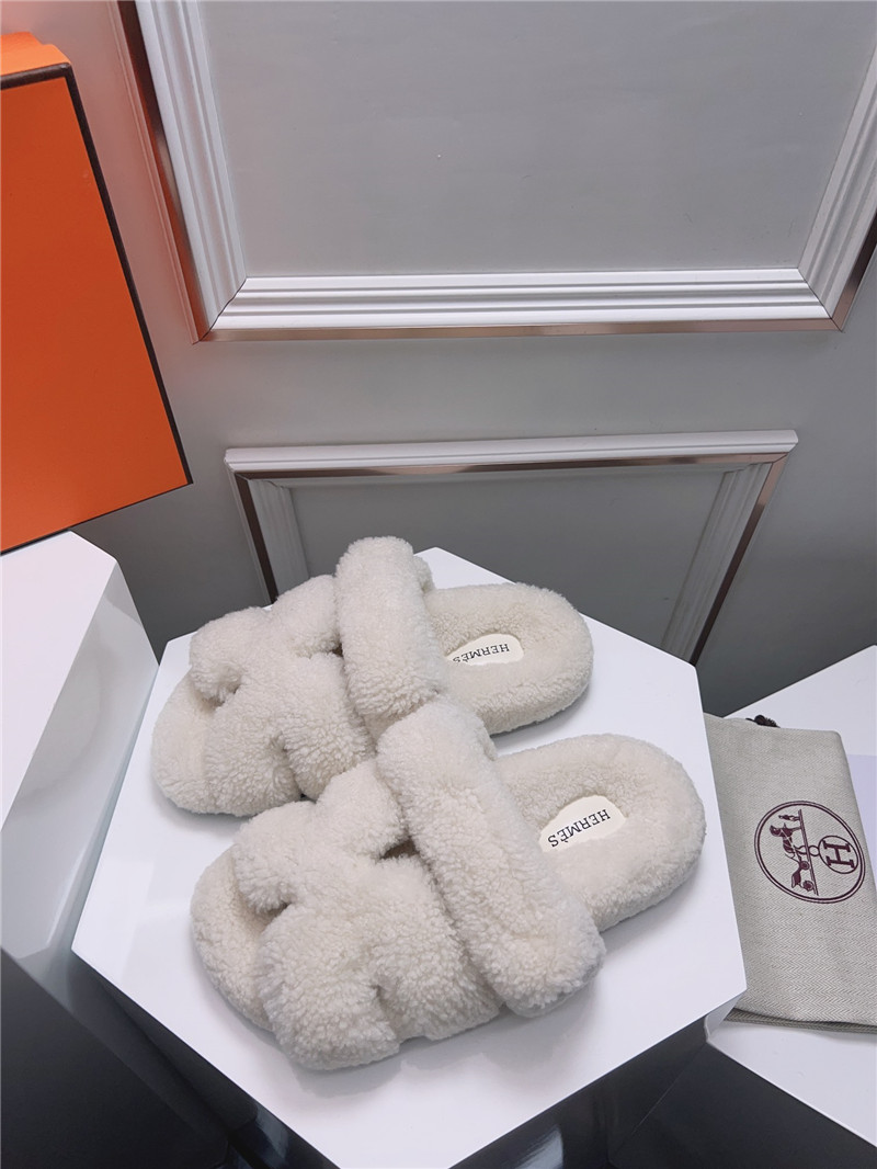 Best Replica Hermès second uncle shoe hair slippers - Colareps