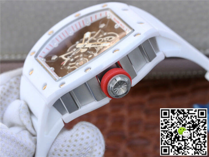 Replica Richard Mille RM055 1:1 Best Edition KV Factory White Rubber Strap
