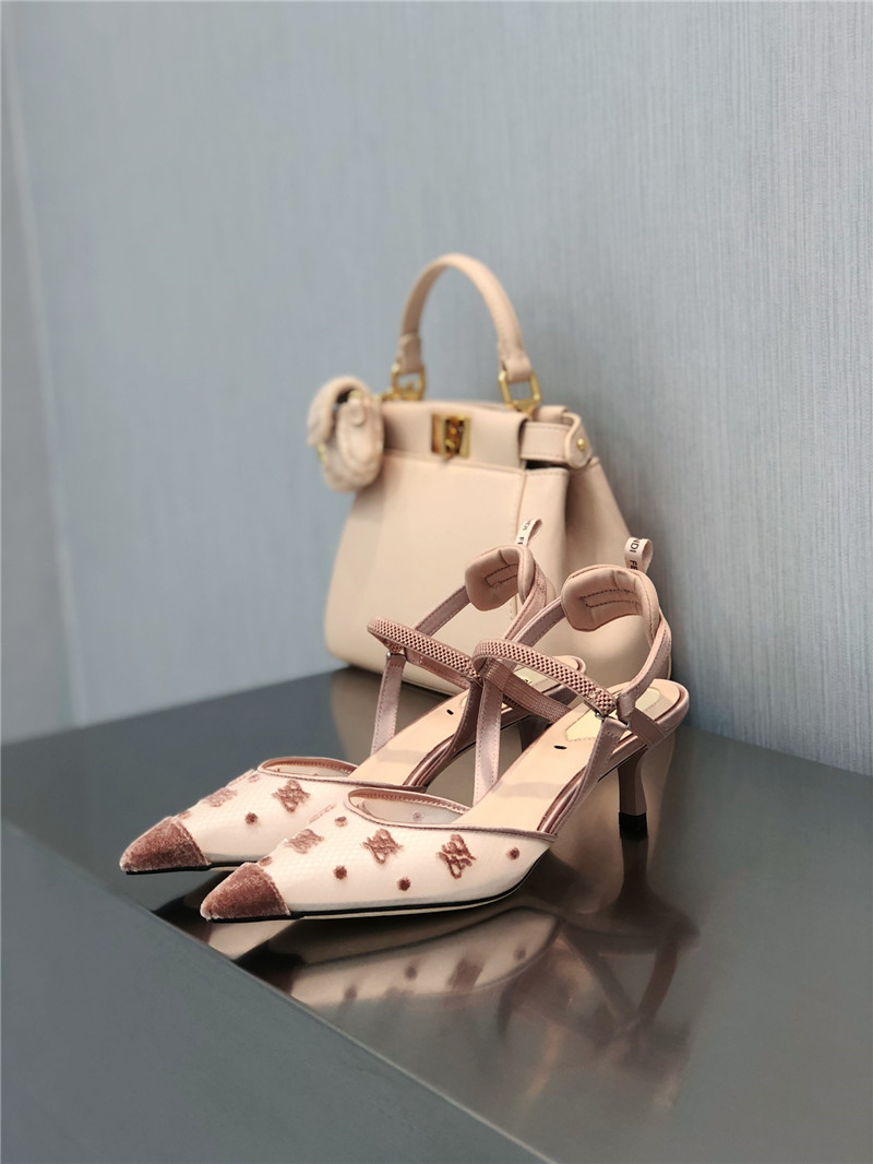 Best Replica fendi new FF graceful streamlined Colibrì slingback shoes - Colareps