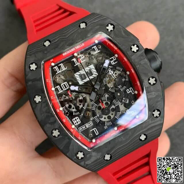Replica Richard Mille RM-011 1:1 Best Edition KV Factory V2 Black Forged Carbon Case