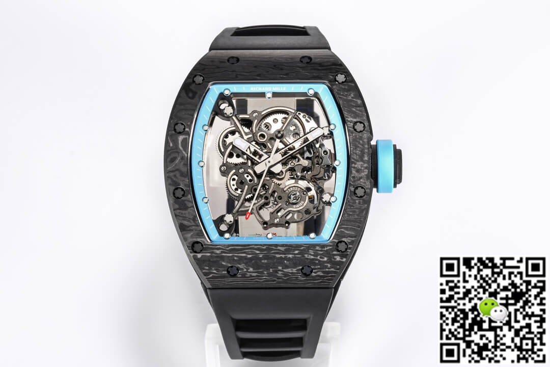Replica Richard Mille RM055 NTPT 1:1 Best Edition BBR Factory Black Rubber Strap