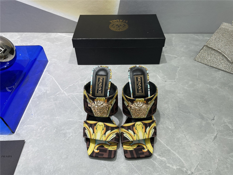 Best Replica versace fendi high heel slippers - Colareps