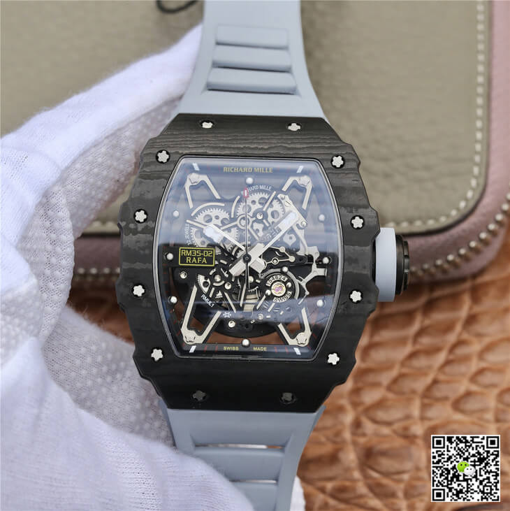 Best Replica Replica Richard Mille RM-035 KV Factory 1:1 Best Edition Black Carbon Fiber - Colareps