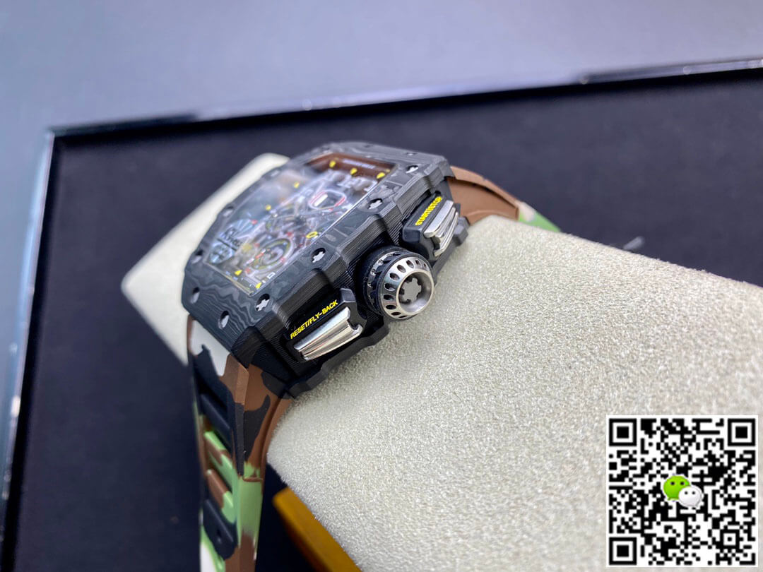 Replica Richard Mille RM-011 1:1 Best Edition KV Factory V2 Carbon Fiber Camo Strap
