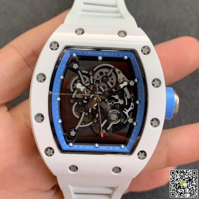 Best Replica Replica Richard Mille RM055 1:1 Best Edition KV Factory V2 White Strap - Colareps