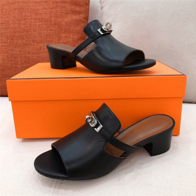 Best Replica Hermes Sandals Dupe chunky heel sandals - Colareps