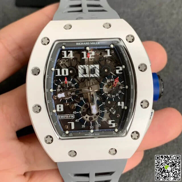 Best Replica Replica Richard Mille RM-011 1:1 Best Edition KV Factory White Ceramic Case - Colareps