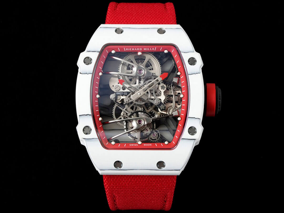 Replica Richard Mille RM27-02 Rafael Nadal Tourbillon 1:1 Best Edition RM Factory Red Strap