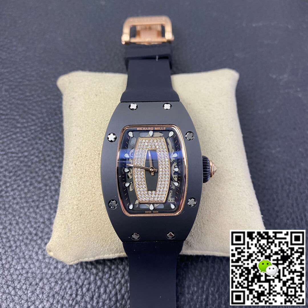 Best Replica Richard Mille Replica RM 07-01 1:1 Best Edition RM Factory Black Rubber Strap - Colareps