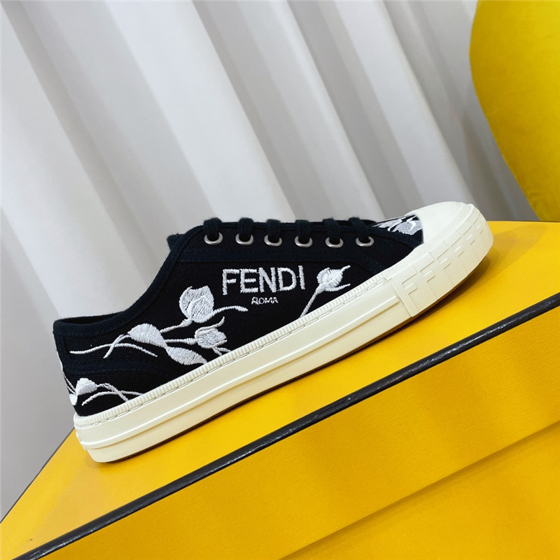 Best Replica fendi Domino latest color matching canvas shoes - Colareps