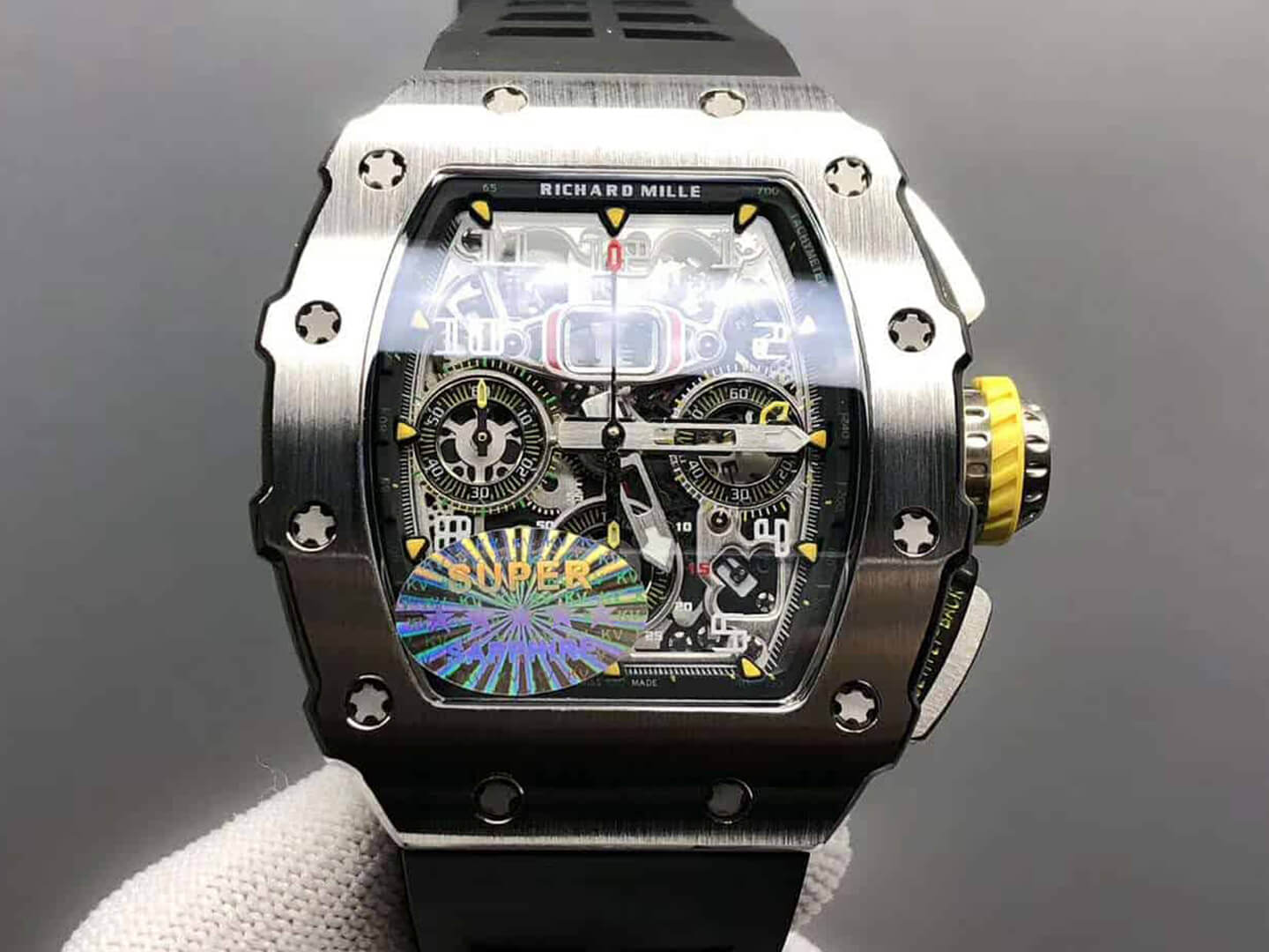 Best Replica Richard Mille Replica RM11-03 1:1 Best Edition KV Factory Titanium Case Rubber Strap - Colareps