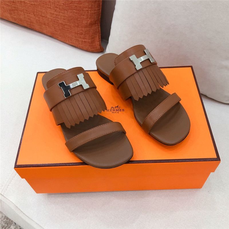 Best Replica hermes H flat slipper sandals - Colareps