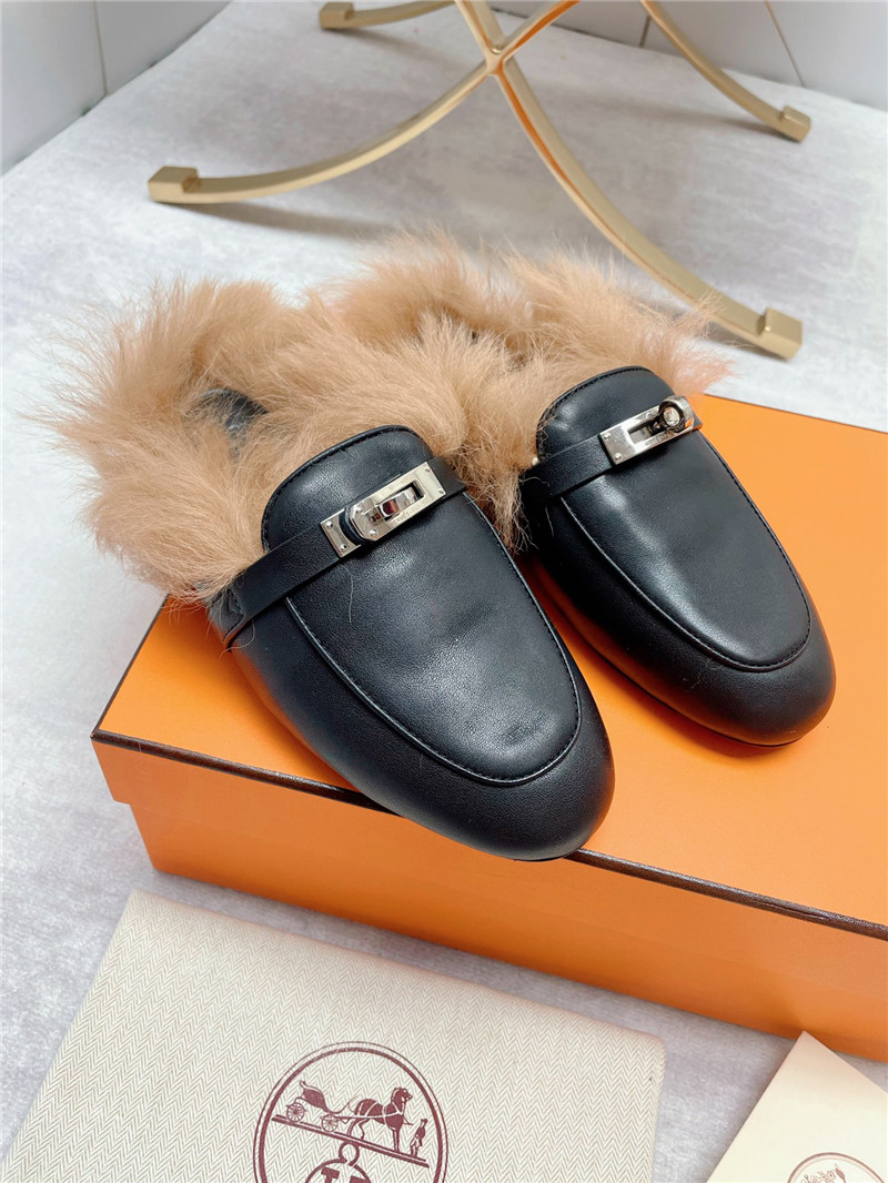 Best Replica hermes classic wool slippers - Colareps