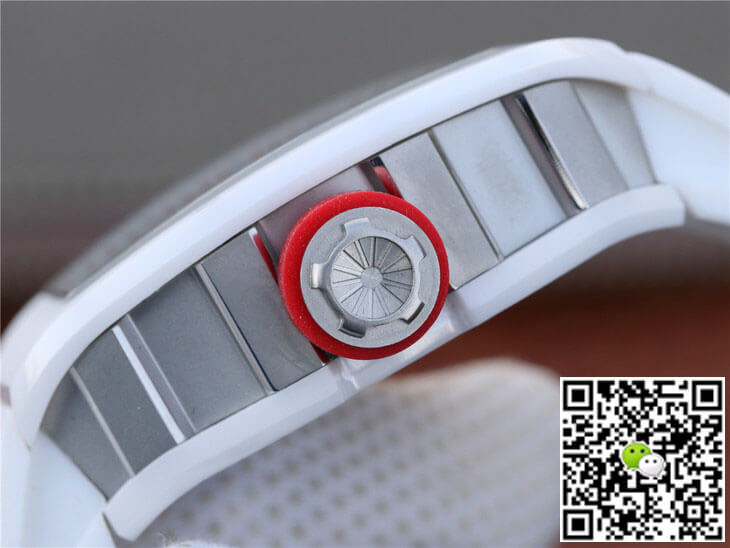 Replica Richard Mille RM055 1:1 Best Edition KV Factory White Rubber Strap