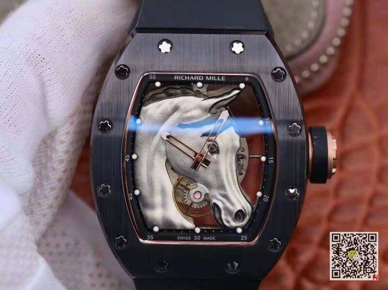Best Replica Replica Richard Mille Polo Club Saint Tropez RM52-02 KV Factory 1:1 Best Edition Swiss ETA8215 Silver Horse Dial - Colareps