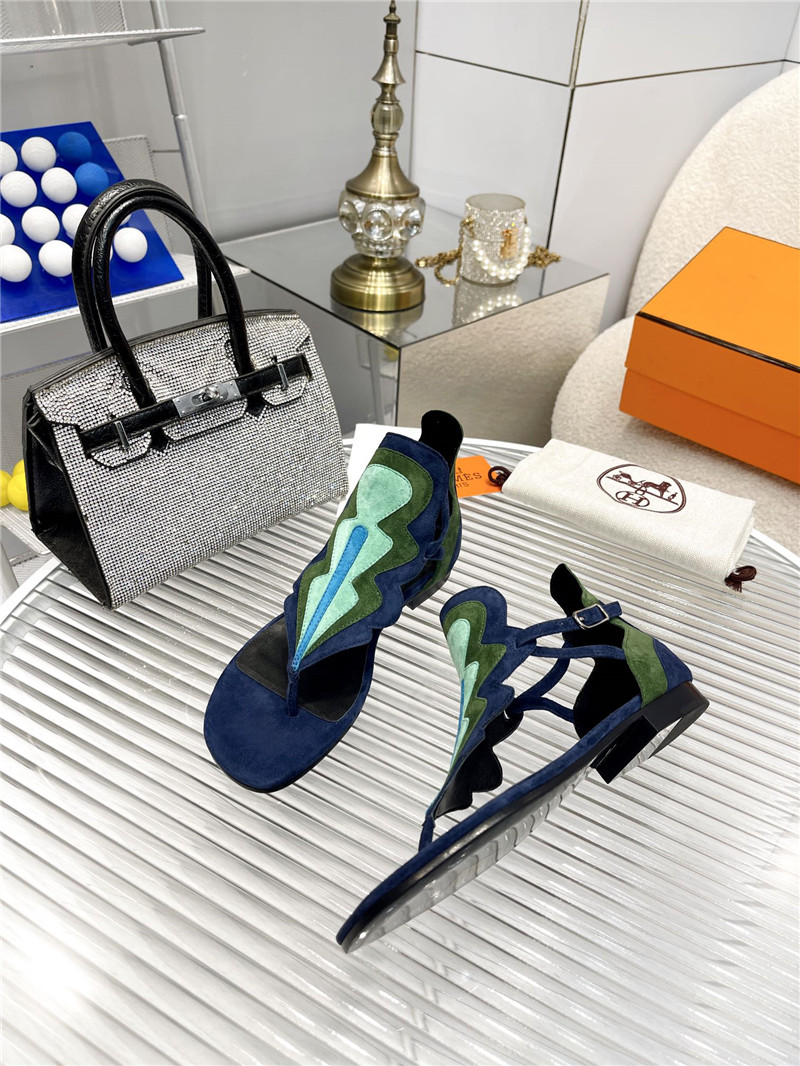 Best Replica Hermès color block sandals - Colareps