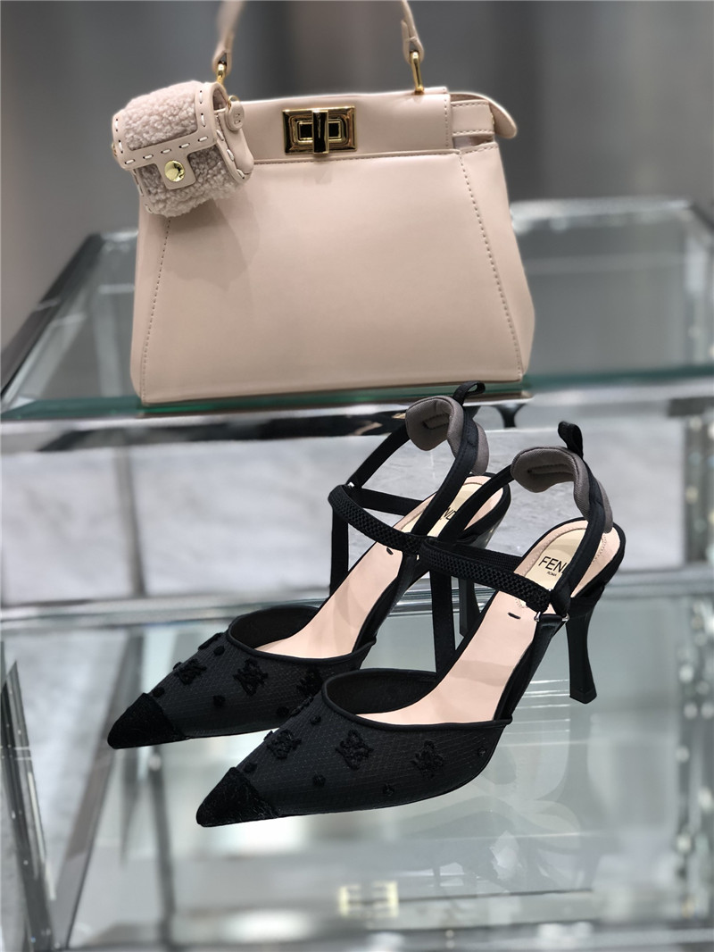 Best Replica fendi new FF graceful streamlined Colibrì slingback shoes - Colareps