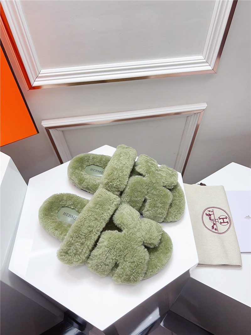 Best Replica Hermès second uncle shoe hair slippers - Colareps