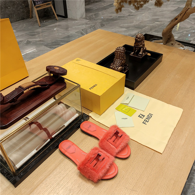 Best Replica fendi flat fur slippers - Colareps