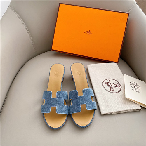 Best Replica hermes oasis denim sandals - Colareps