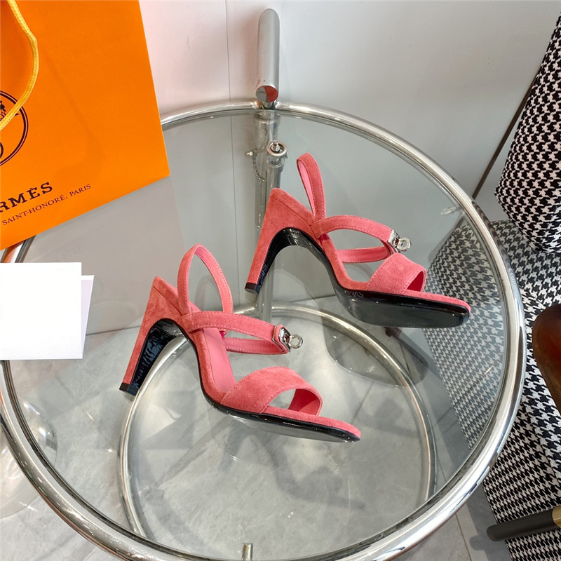 Best Replica Hermès Glamor Kelly buckle high-heeled sandals - Colareps