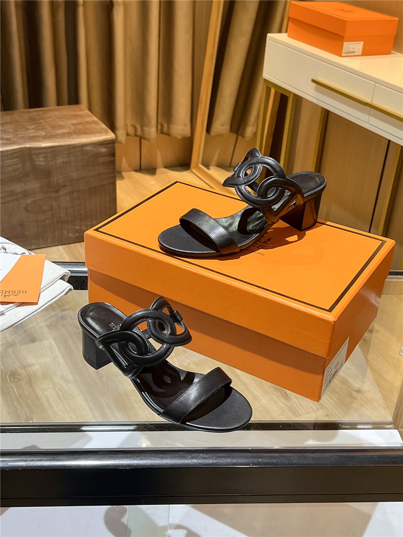 Best Replica Hermes Sandals Dupe chunky heel sandals - Colareps